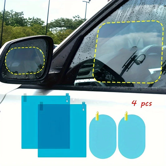 Car Mirror Anti-Fog Protective Film (4pcs)