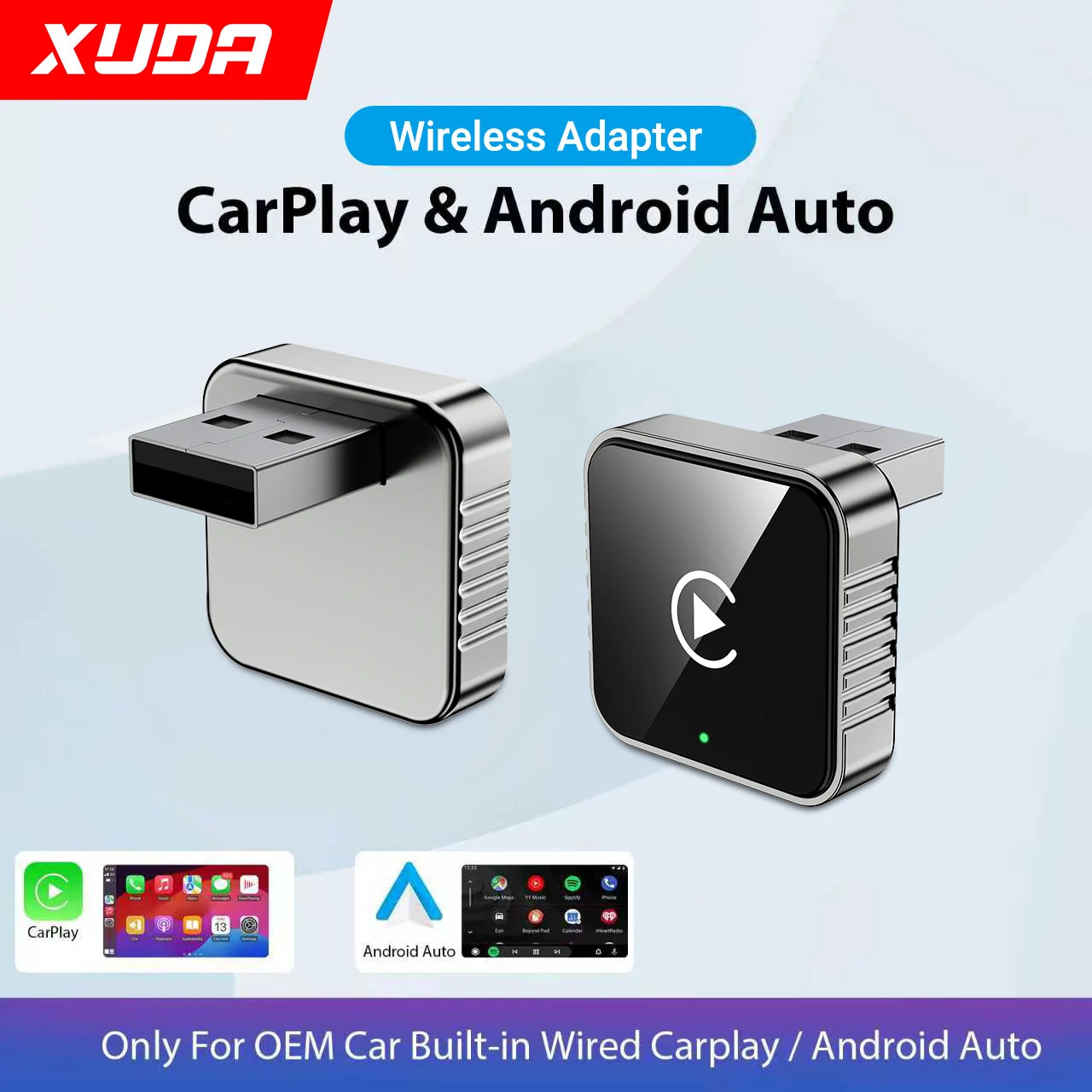 2-in-1 Wireless CarPlay & Android Auto Adapter