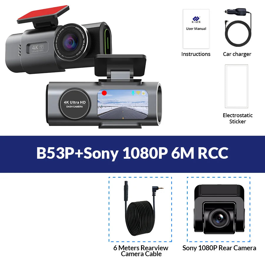 4K UHD Dash Cam with Wi-Fi & GPS